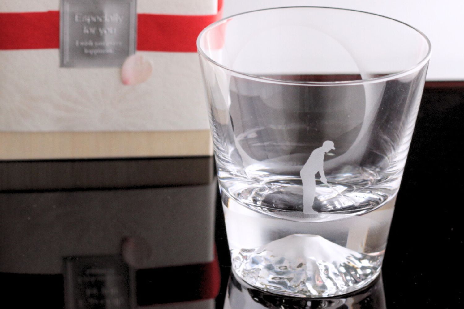 『ゴルフ』× 富士山グラス(江戸硝子）オールドグラス